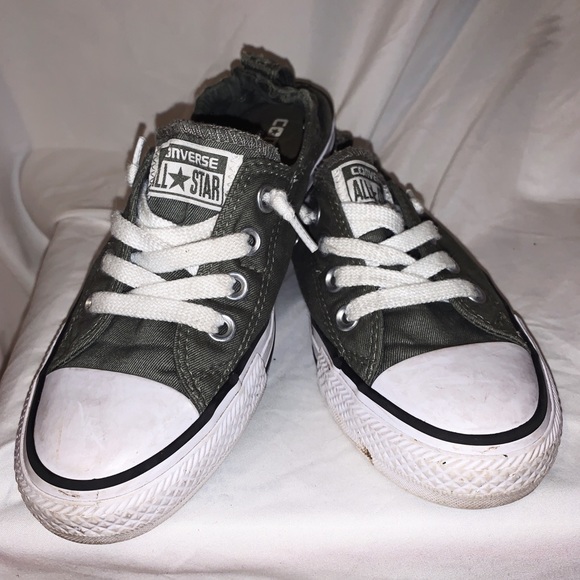 olive green converse shoreline